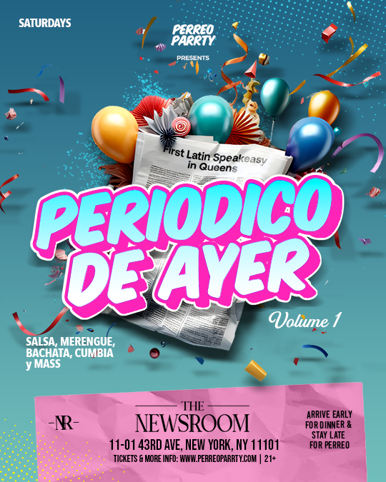 Buy tickets for Periodico de Ayer - Latin & Reggaeton Party at Newsroom Speakeasy Periodico de Ayer - Latin & Reggaeton Party at Newsroom Speakeasy
