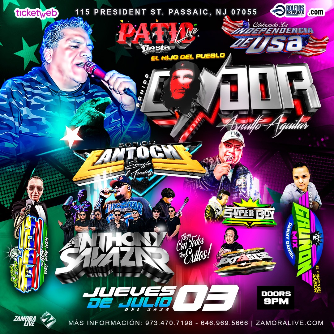 SONIDO CONDOR, SONIDO FANTOCHE, ANTHONY SALAZAR, SONIDO CIBEY, SONIDO GRUÑON MIX, SUPER BOY, EXTASIS