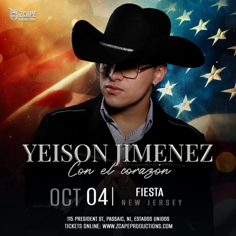 Buy tickets for YEISON JIMENEZ EN NEW JERSEY YEISON JIMENEZ EN NEW JERSEY