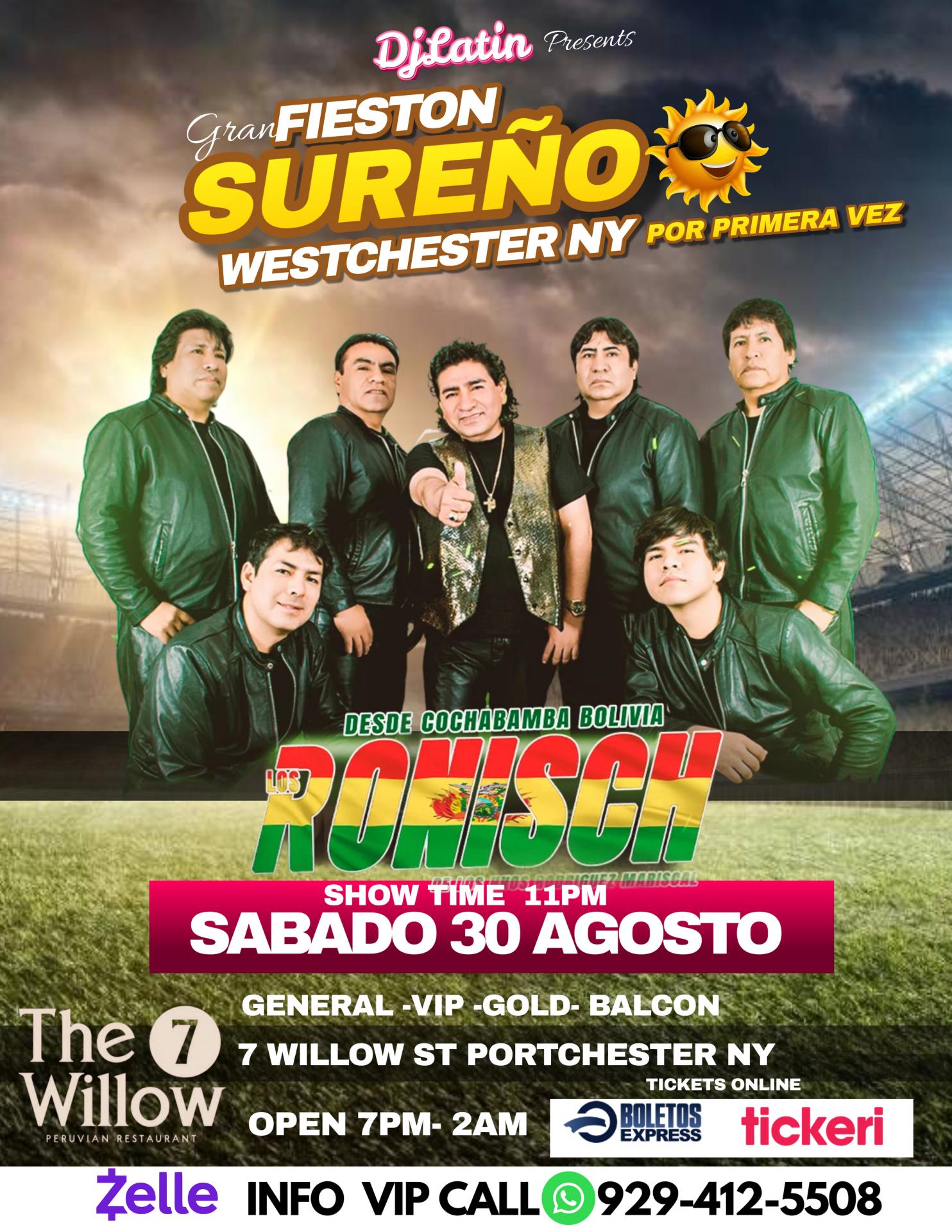 LOS RONISH EN CONCIERTO   EN WESTCHESTER NY