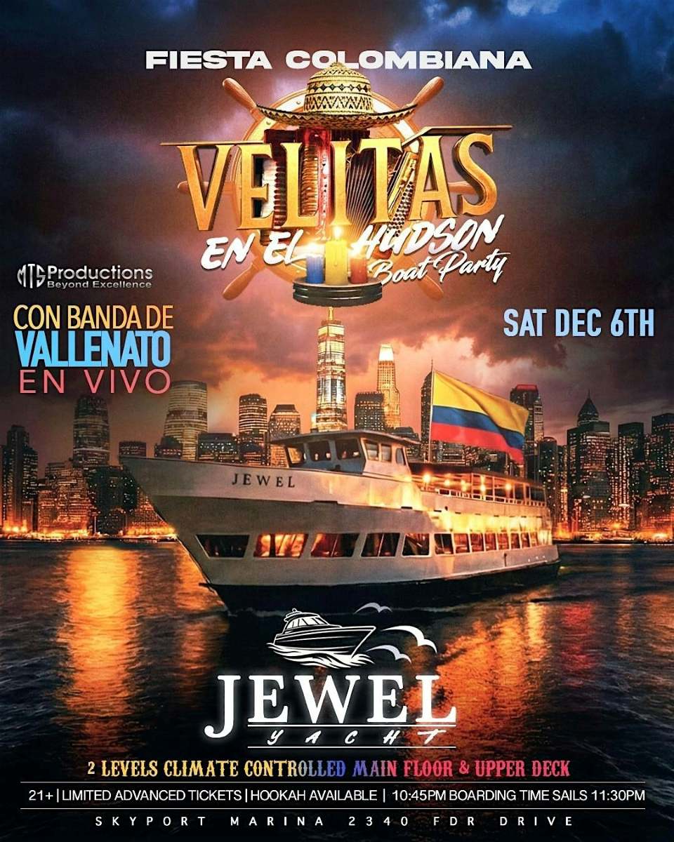 Buy tickets for Velitas En El Hudson Boat Party NYC – Colombian Party Velitas En El Hudson Boat Party NYC – Colombian Party