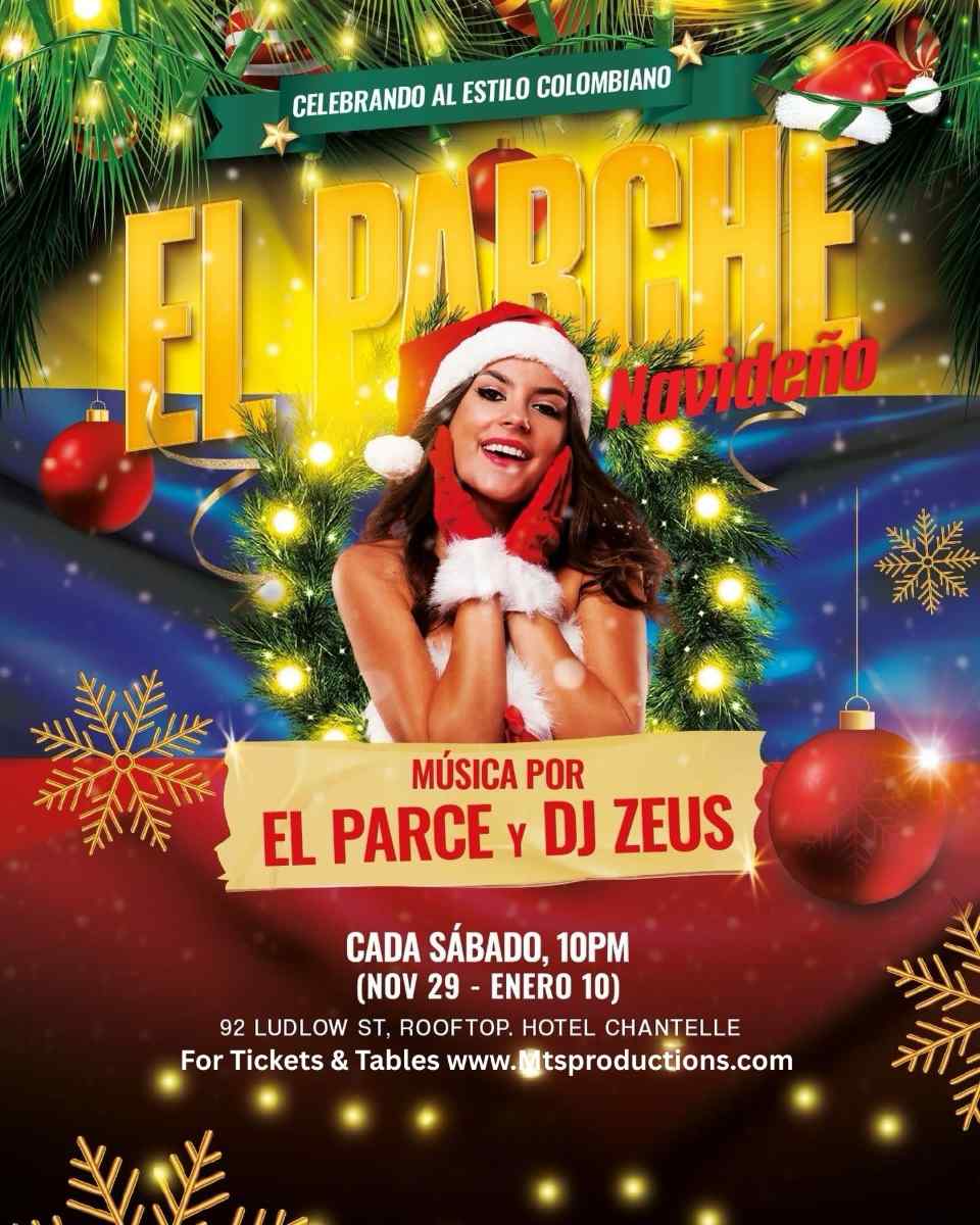 Buy tickets for El Parche Navideño NYC en Hotel Chantelle – Saturday, Dec 6th El Parche Navideño NYC en Hotel Chantelle – Saturday, Dec 6th