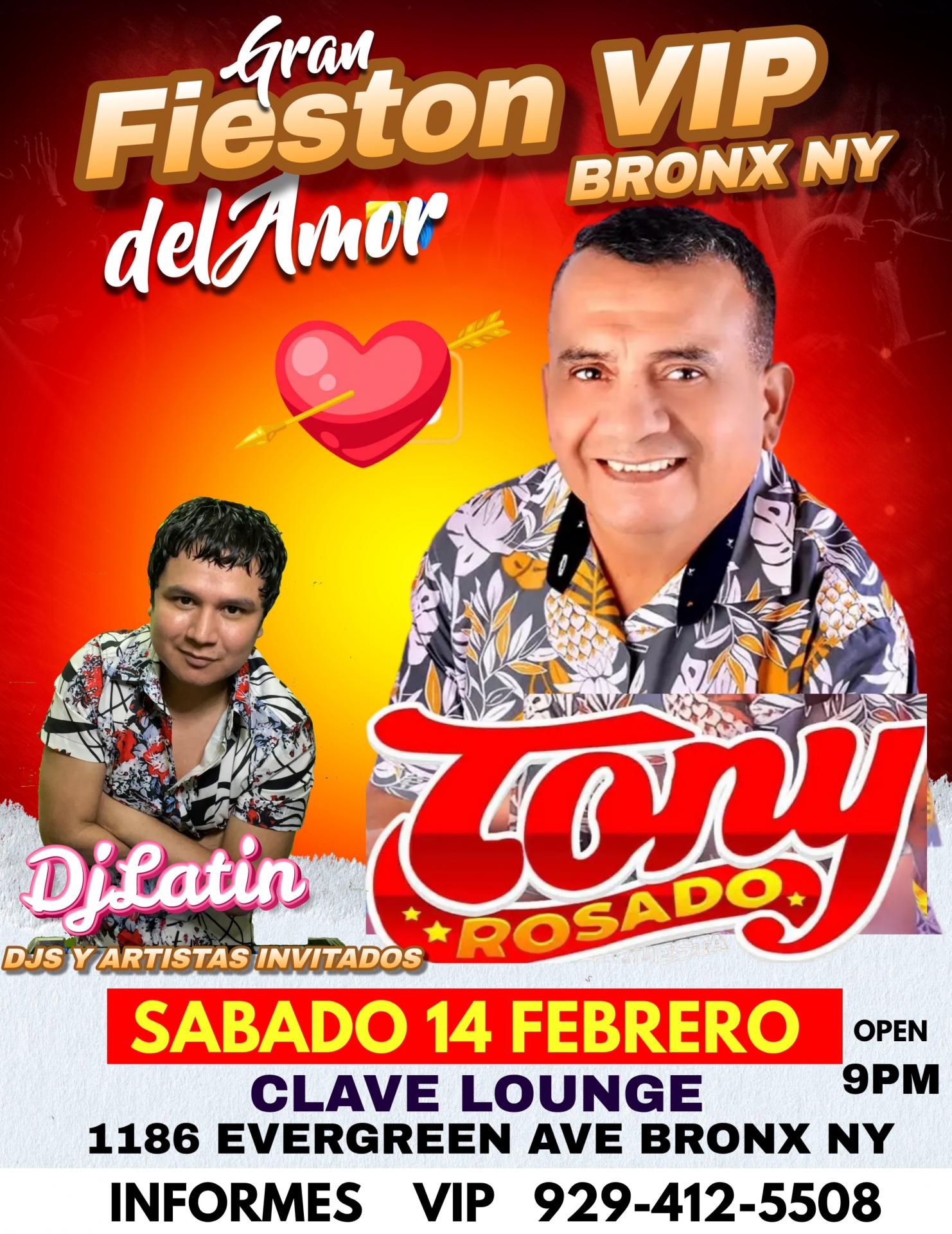 Buy tickets for TONY ROSADO EN BRONX NY SAN VALENTIN DAY TONY ROSADO EN BRONX NY SAN VALENTIN DAY
