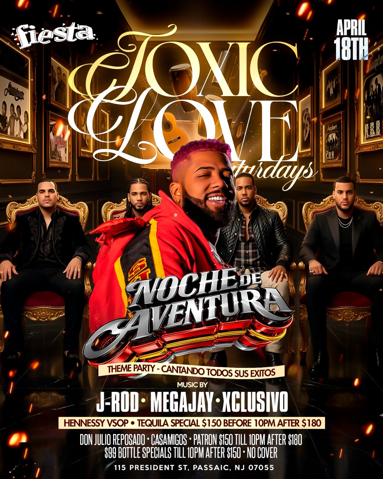 TOXIC LOVE SATURDAY - NOCHE DE AVENTURA, THEME PARTY, CANTANDO TODOS SUS EXITOS