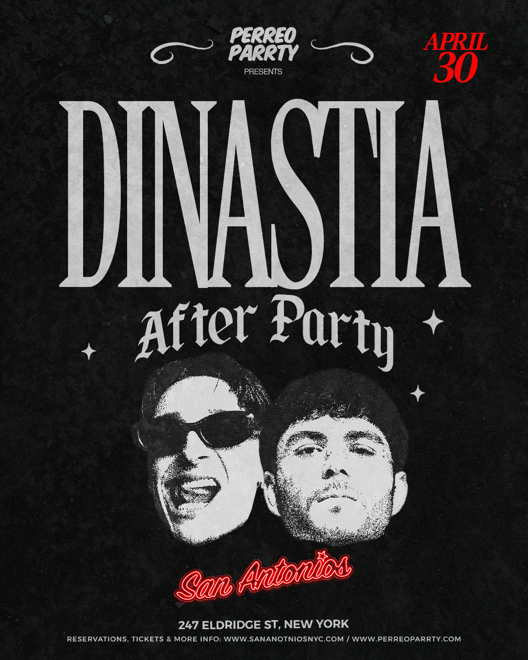 Buy tickets for DINASTIA Peso Pluma After Party @ San Antonios NYC DINASTIA Peso Pluma After Party @ San Antonios NYC