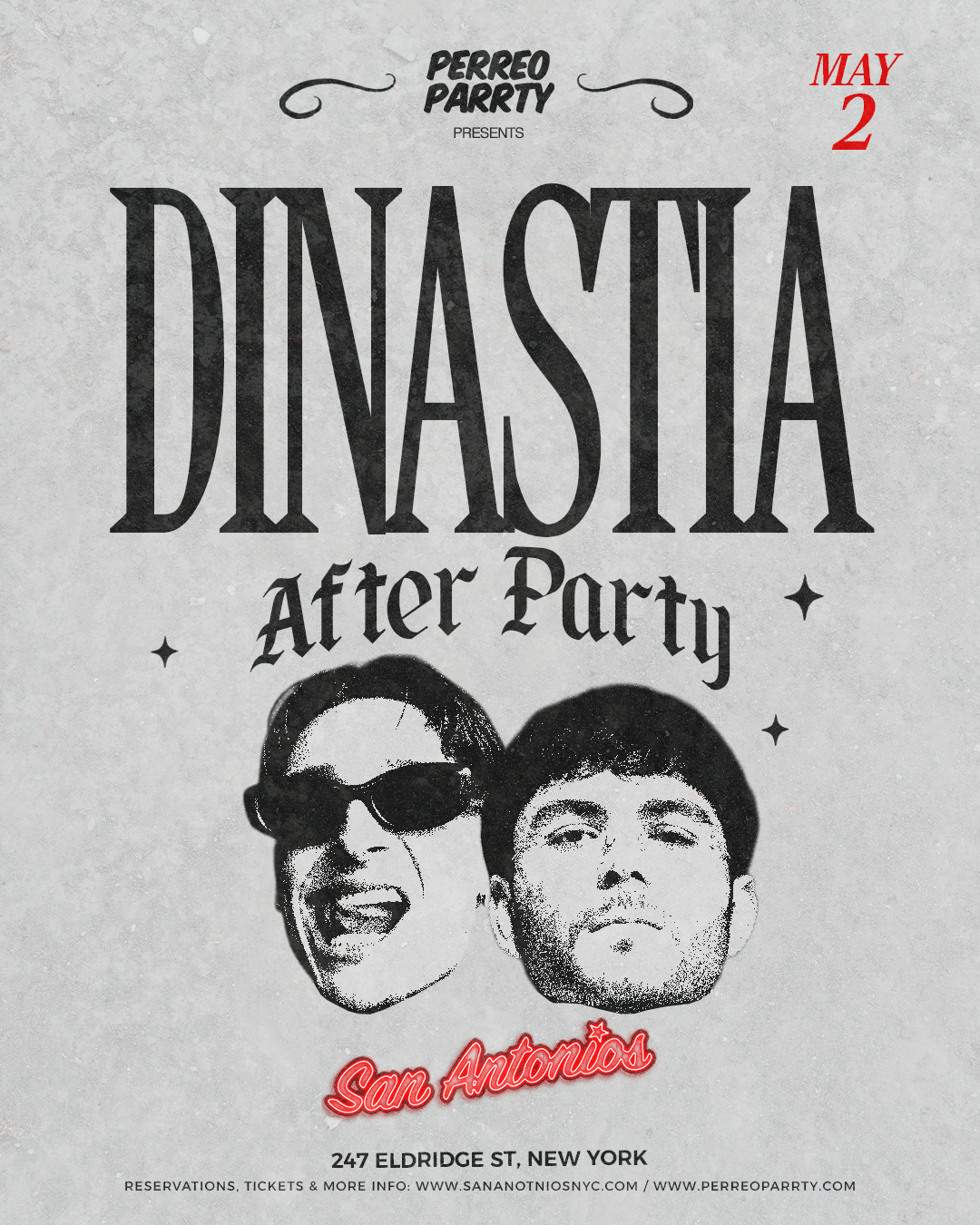 Buy tickets for DINASTIA Peso Pluma After Party @ San Antonios NYC DINASTIA Peso Pluma After Party @ San Antonios NYC