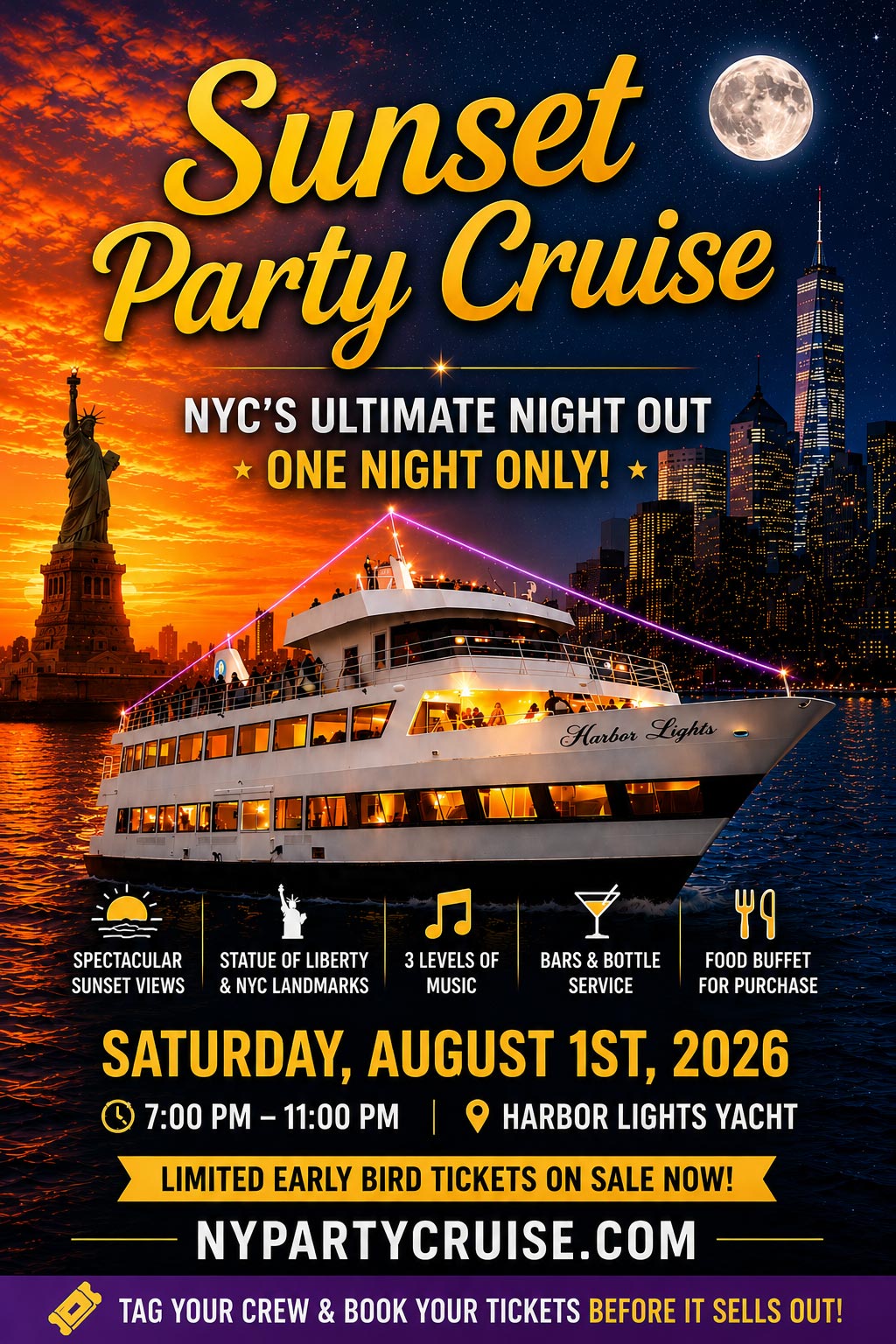 NYC Sunset Party Cruise