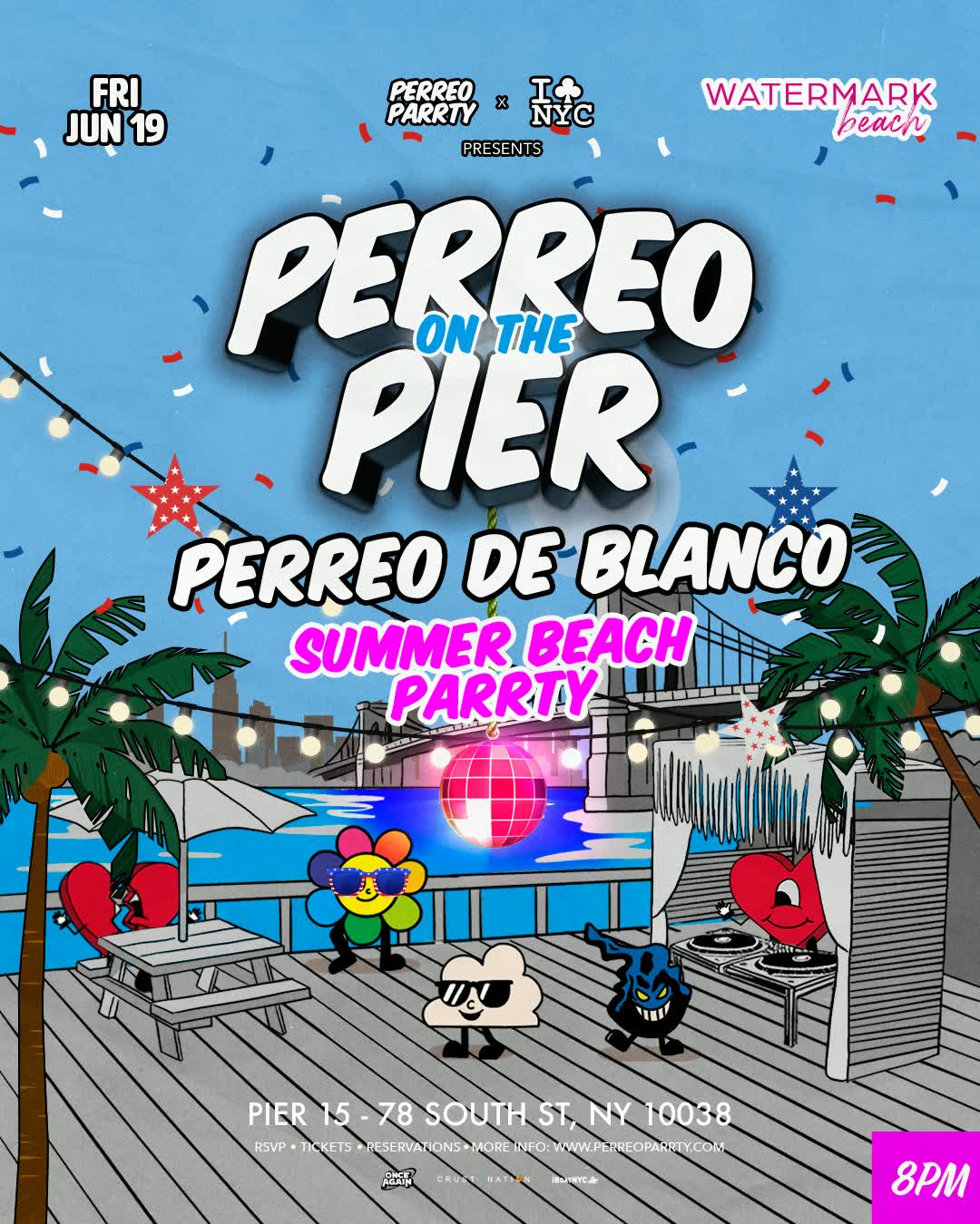 Buy tickets for All White Reggaeton - Perreo on the Pier NYC at @ WATERMARK Beach PIER 15 All White Reggaeton - Perreo on the Pier NYC at @ WATERMARK Beach PIER 15