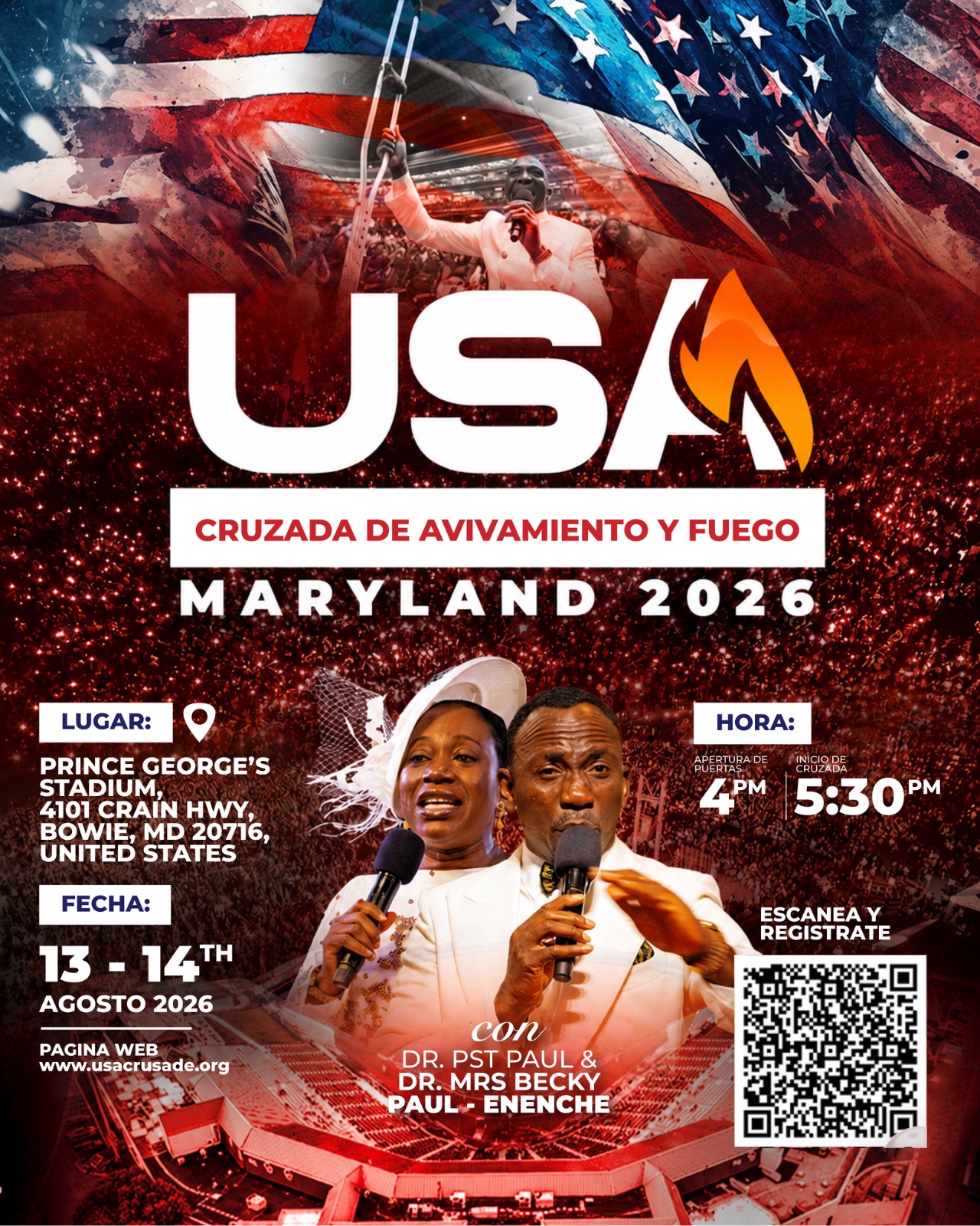 Buy tickets for CRUZADA DE AVIVAMIENTO & FUEGO | MARYLAND 2026 CRUZADA DE AVIVAMIENTO & FUEGO | MARYLAND 2026