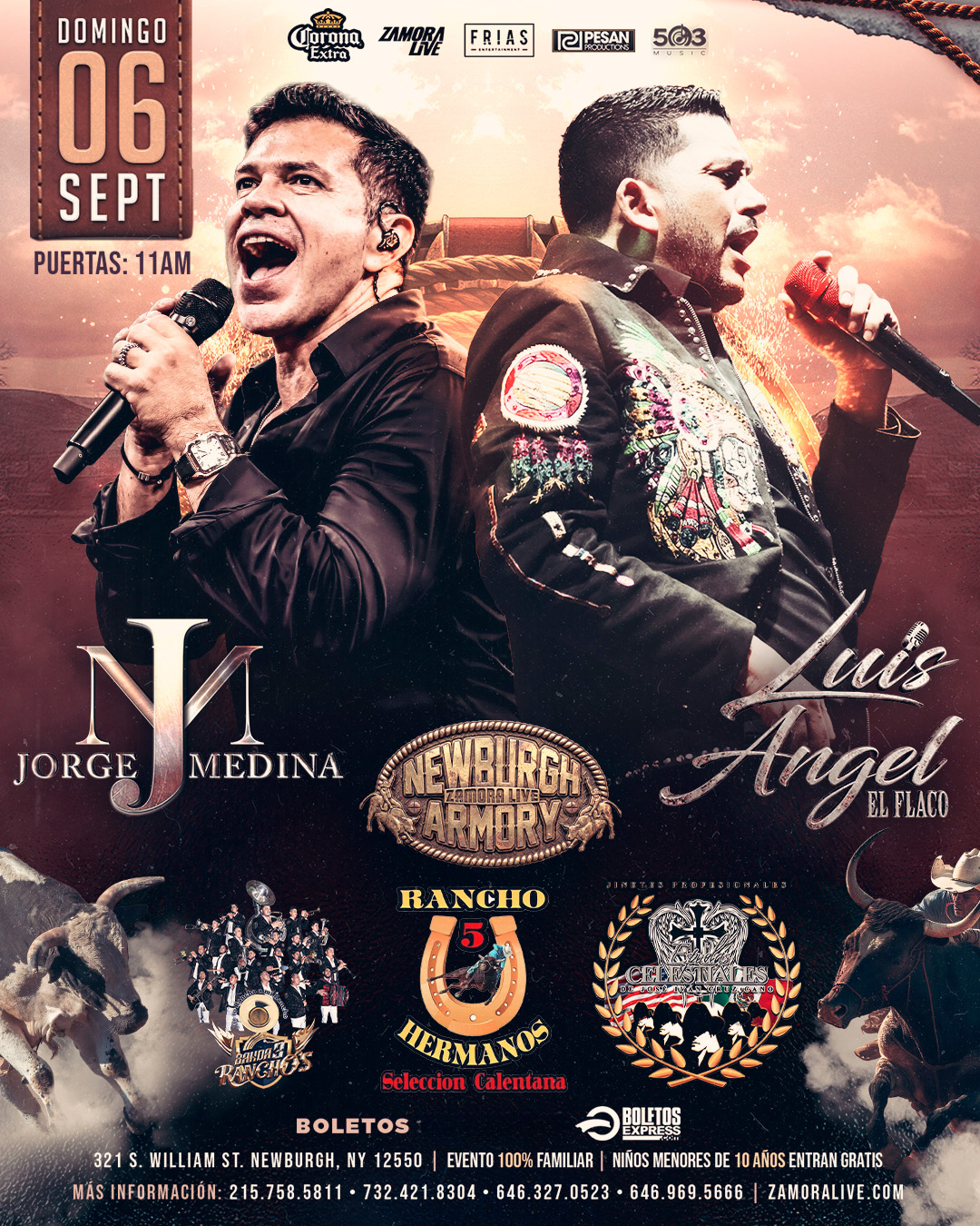 JORGE MEDINA & LUIS ÁNGEL “EL FLACO” EN NEWBURGH ARMORY